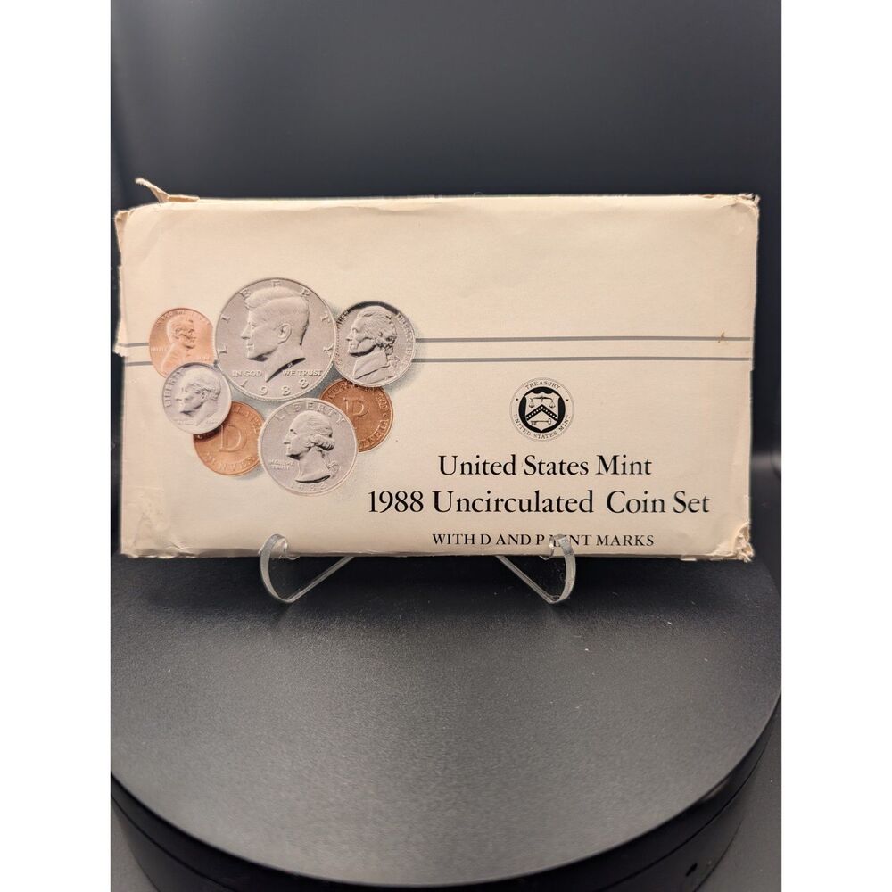 1988 U.S. Mint Uncirculated Coin Set – D & P Mints – Original Envelope